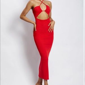 Meshki Maddie Red Bodycon Dress